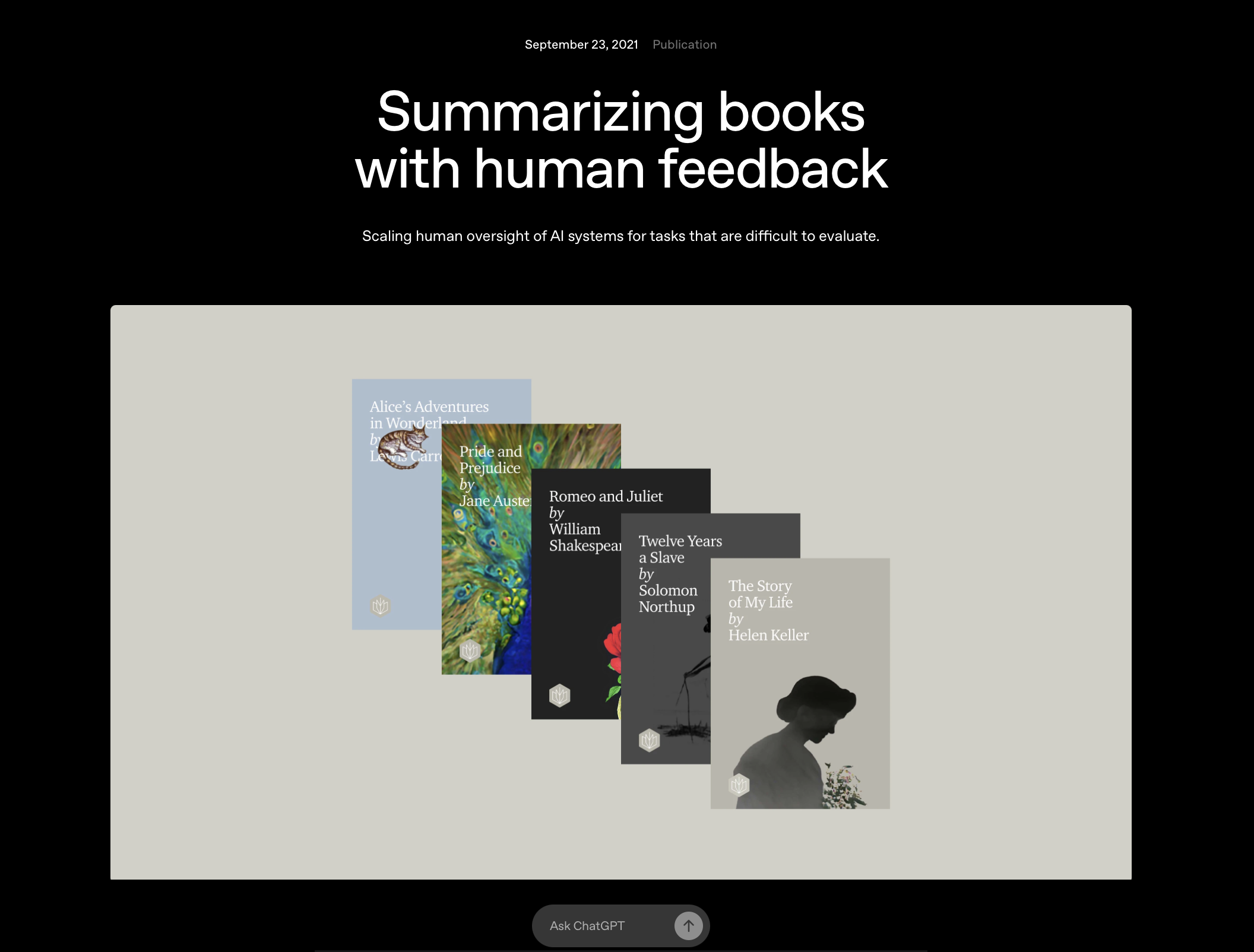 Cover page of book summarization report